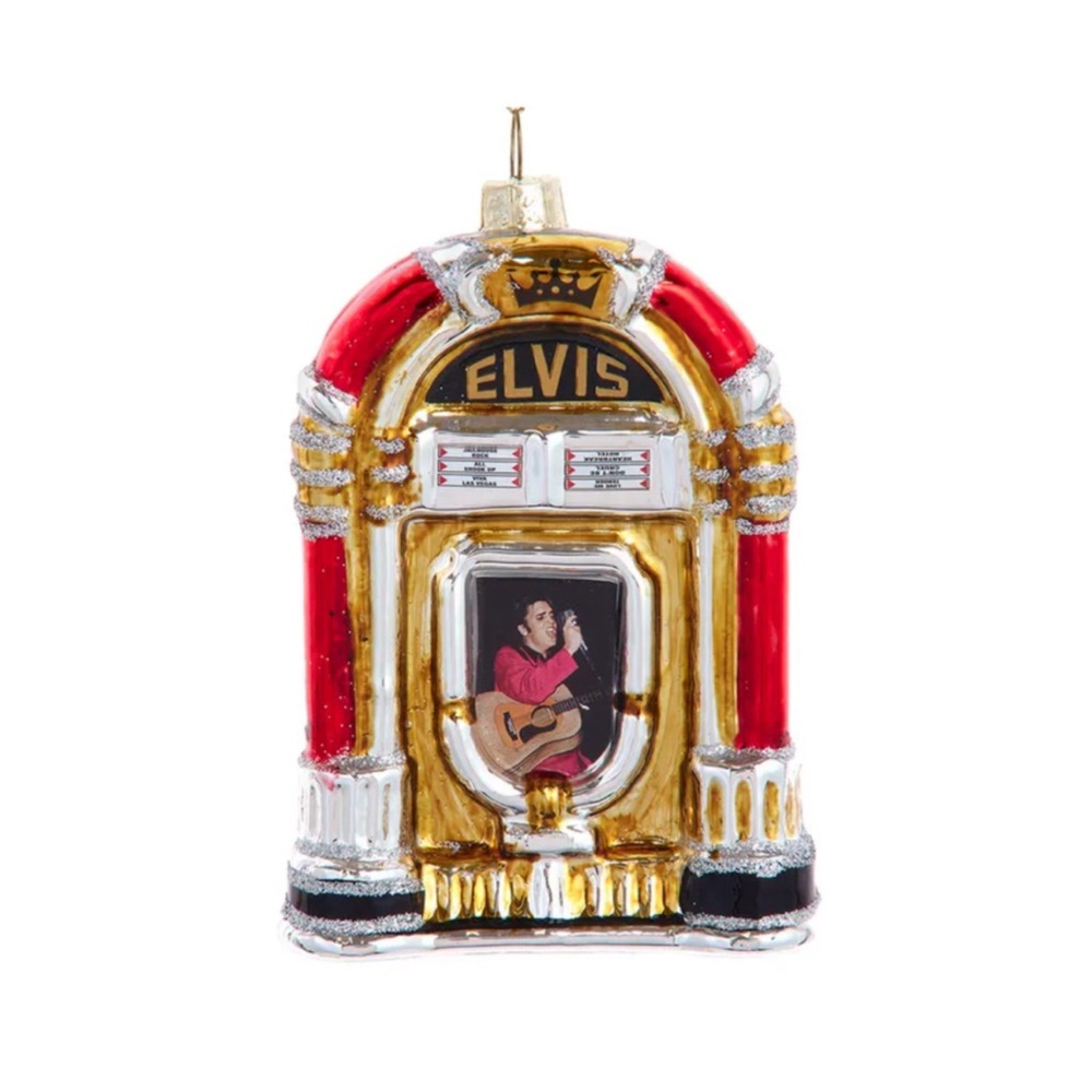 Kurt Adler Elvis Presley® Glass Jukebox Ornament Brand New